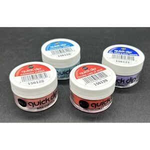 Lot of 4 ASP Quick Dip Acrylic Nail Powder 0.5oz Bahama Mama Tropical Wave Grape